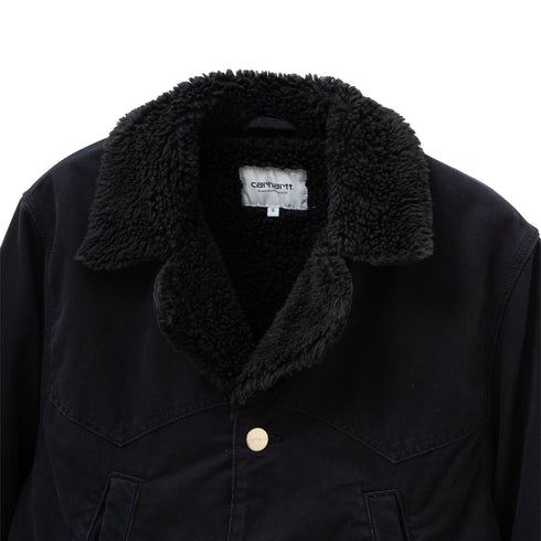 Carhartt WIP Newman Coat Black Heavy Stone Wash I031195_89_60 Degli Uberti